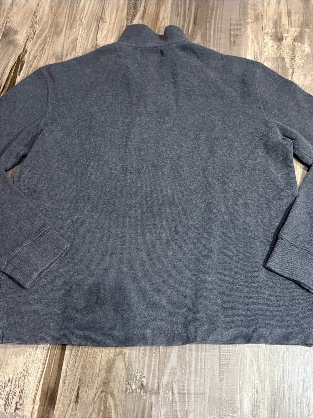 Polo Ralph Lauren quarter-zip cotton pullover charcoal gray SZ M